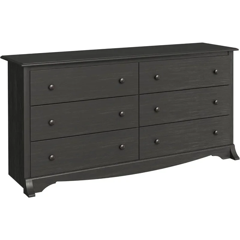 

Sonoma 6 Drawer Double Dresser for Bedroom, Wide Chest of Drawers, Traditional Bedroom Furniture