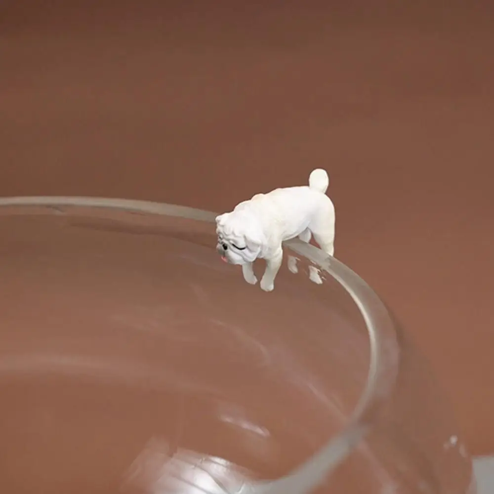 Accessories Fall Resistance Fish Tank Dog Ornament Small PVC Dog Miniatures Handmade Cartoon Aquarium