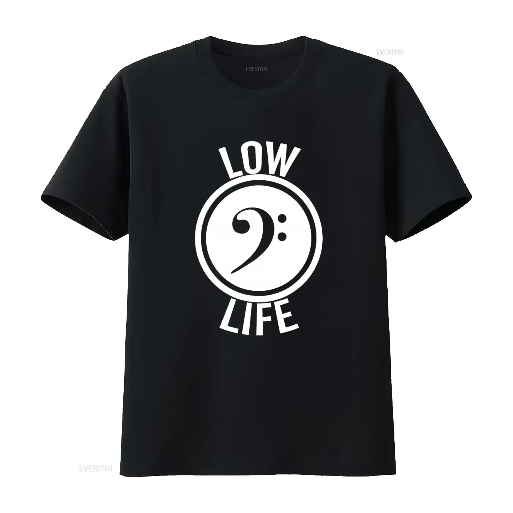 Low Life Bass Clef Guitar Player Music F Funny Active T Shirt vintage Washed graphic streetwear Breathable Soft Casual homme