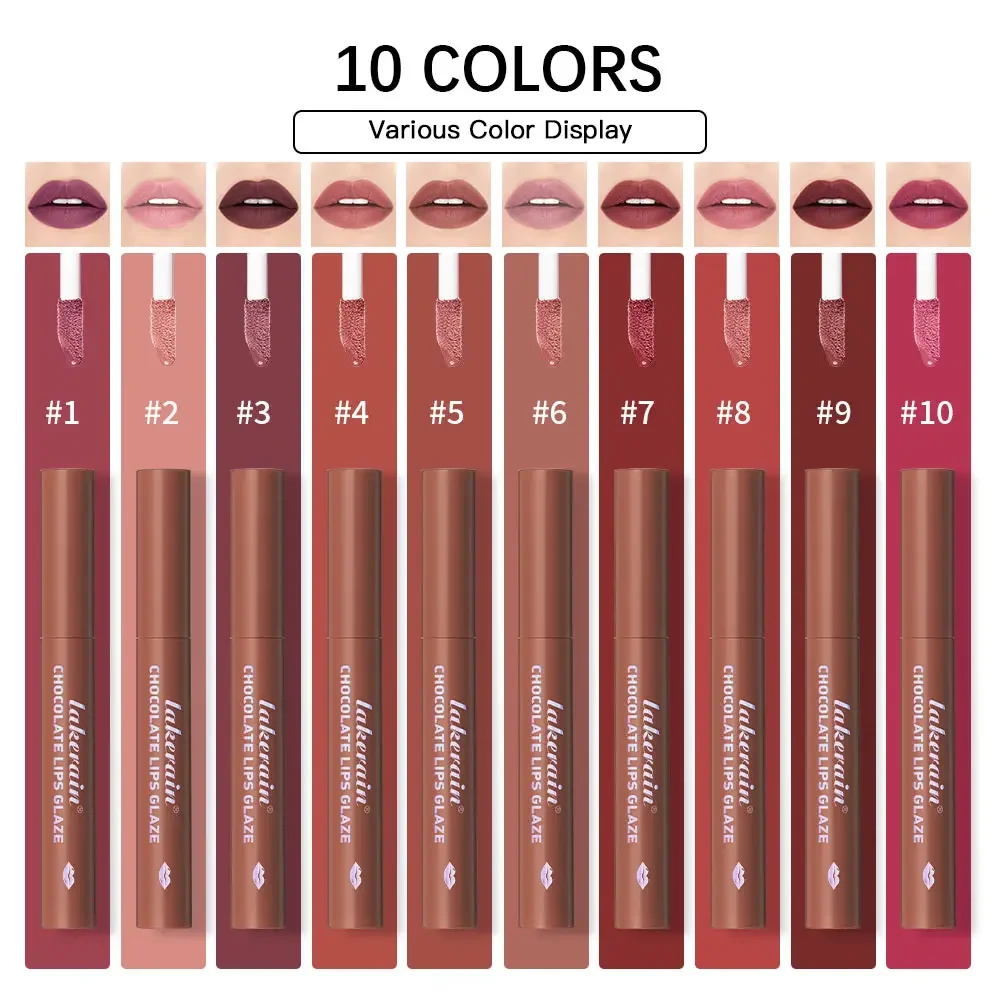 5pcs Chocolate Series All In Makeup Set Matte LipMatte Lipstick Long-lasting Rich Cream Lipstick Milk Coffee Lip Color Original