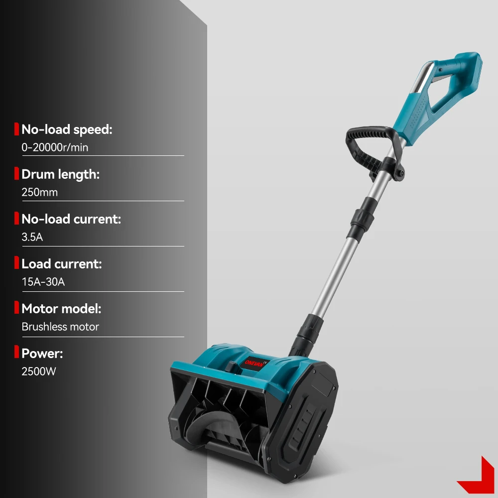 ONEVAN 2500 واط فرش الكهربائية سنوبلو قابلة للشحن اللاسلكي يده المنزل الثلوج إزالة أدوات كهربائية لبطارية ماكيتا دبوس #3