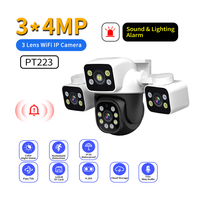 ESCAM PT223 3*4MP triple lens Pan/Tilt humanoid Detection Sound & Lighting Alarm Cloud Storage Waterproof WiFi IP Camera