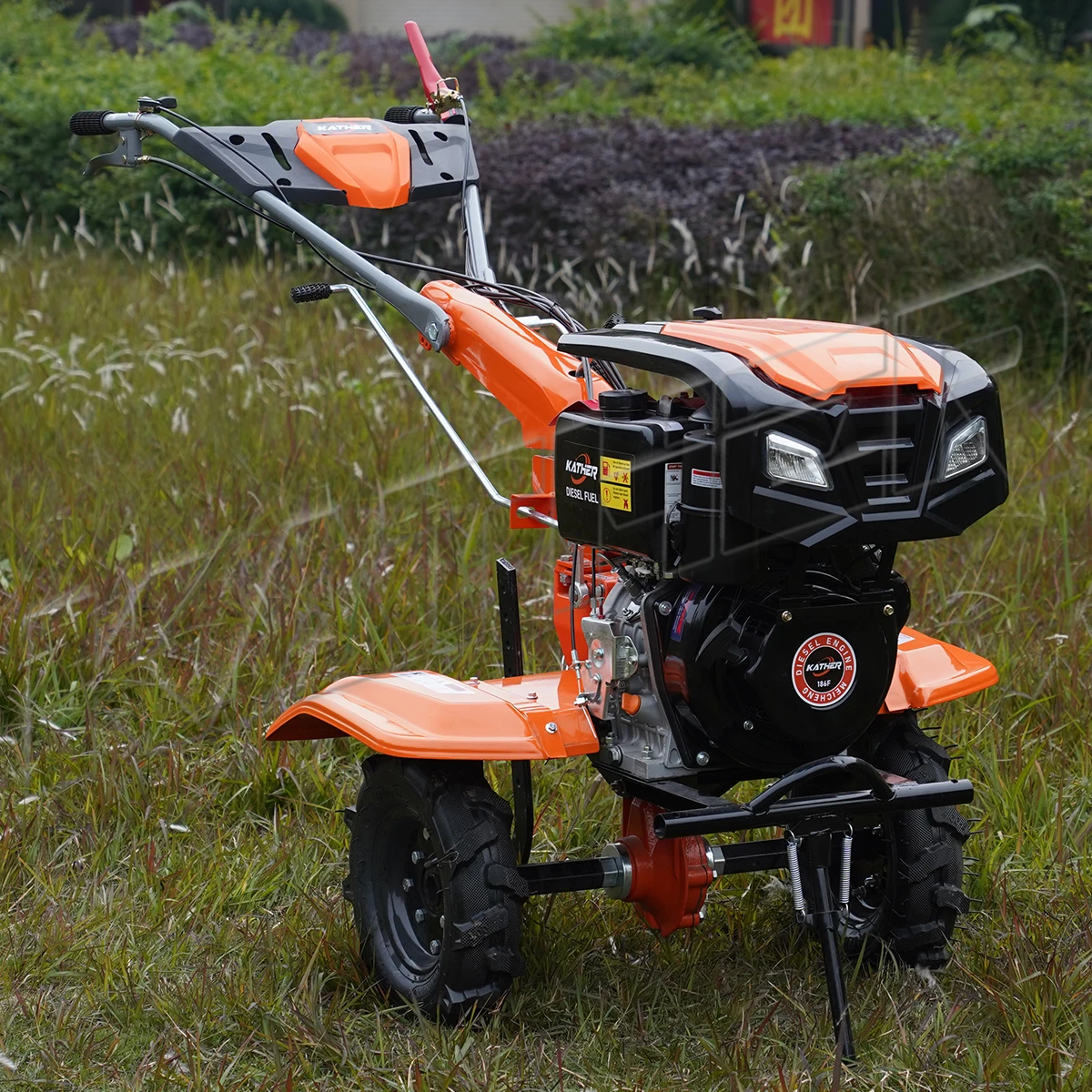 

KATHER Agricultural Machinery Diesel Power Cultivators Tilling Farm Garden Mountain Scarifier Farm Hand Push Power Tiller Weeder
