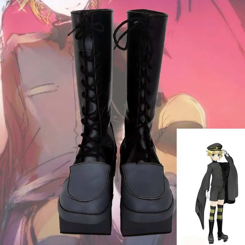 

Thousand Cherry Trees Blossoms Senbonzakura LEN Cosplay Boots Comic Costume Shoes