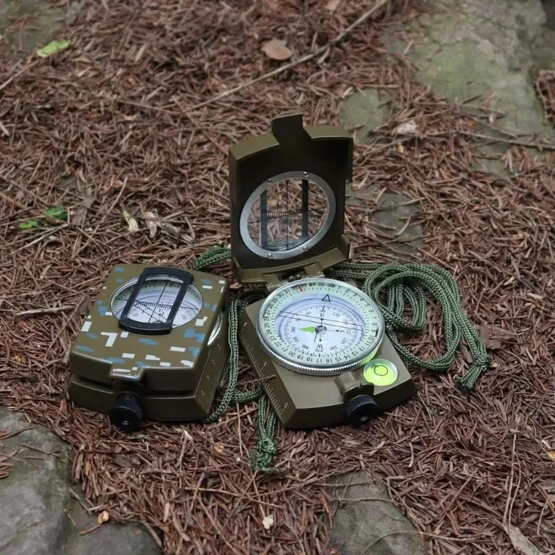 Multifunctional Lens Compass Tactical and Trekking Waterproof Metal Aiming Navigation Compass