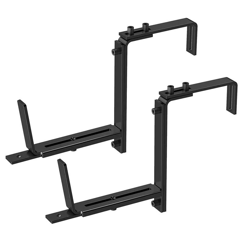 COFA-Adjustable Planter Box Bracket (6 To 12.5 Inches) For Flower Box Holders, Window Boxes Plantershooks, Wall