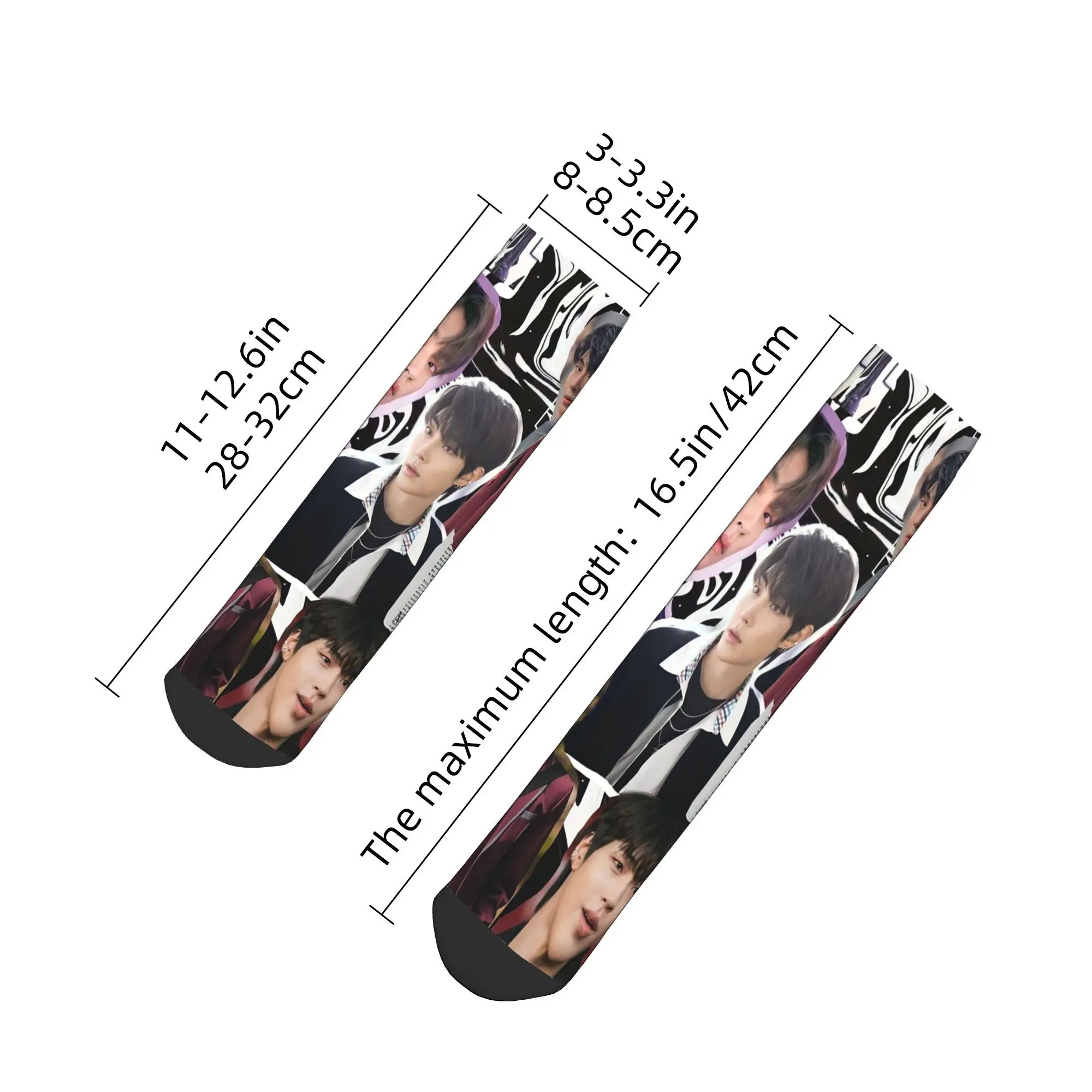 All Seasons Hwang In Yeop Socks Harajuku Sweat Absorbing Sport Middle Tube Socks Soft Hip Hop Stockings for Men Women Gifts