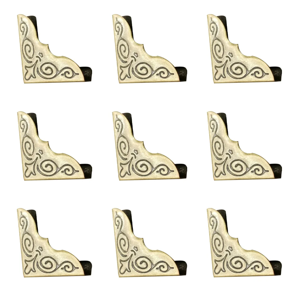 

100pcs Metal Corners Jewelry Box Guards Iron Cover Notebook Protectors Alloy Triangle Furniture Protection Decorative