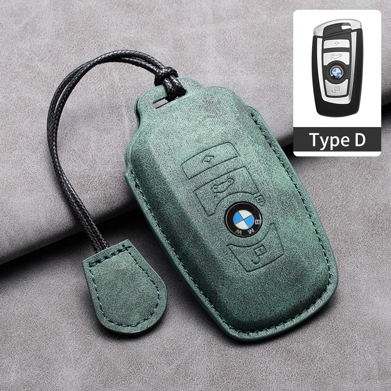 

For BMW 1 2 3 4 5 6 7 Series X1 X3 X4 X5 X6 F36 F25 F26 F30 F34 F10 F07 F20 Z10 Suede Leather Car Smart Key Case Fob Cover Shell