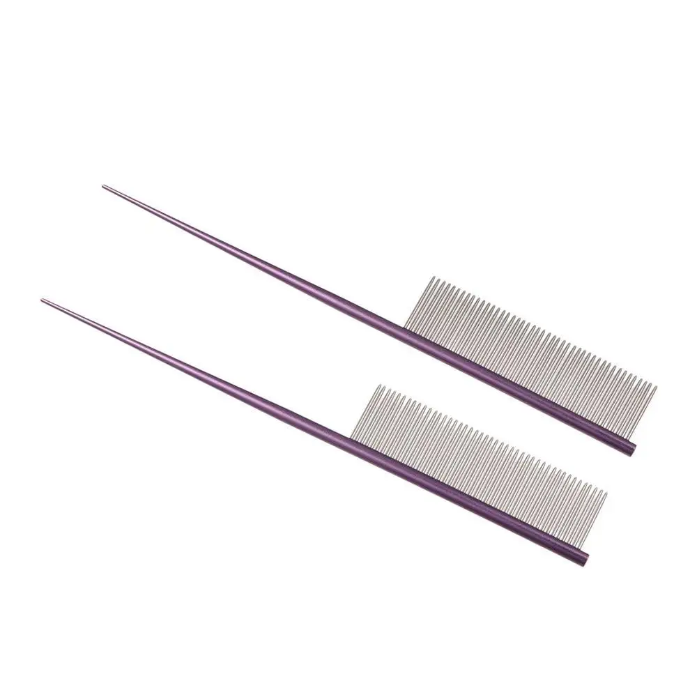 Pets Accessories Stainless Steel Pet Flea Comb Non-rust Dense Tooth Dog Grooming Comb Colorful Dogs Cleaning Brush Comb Grooming