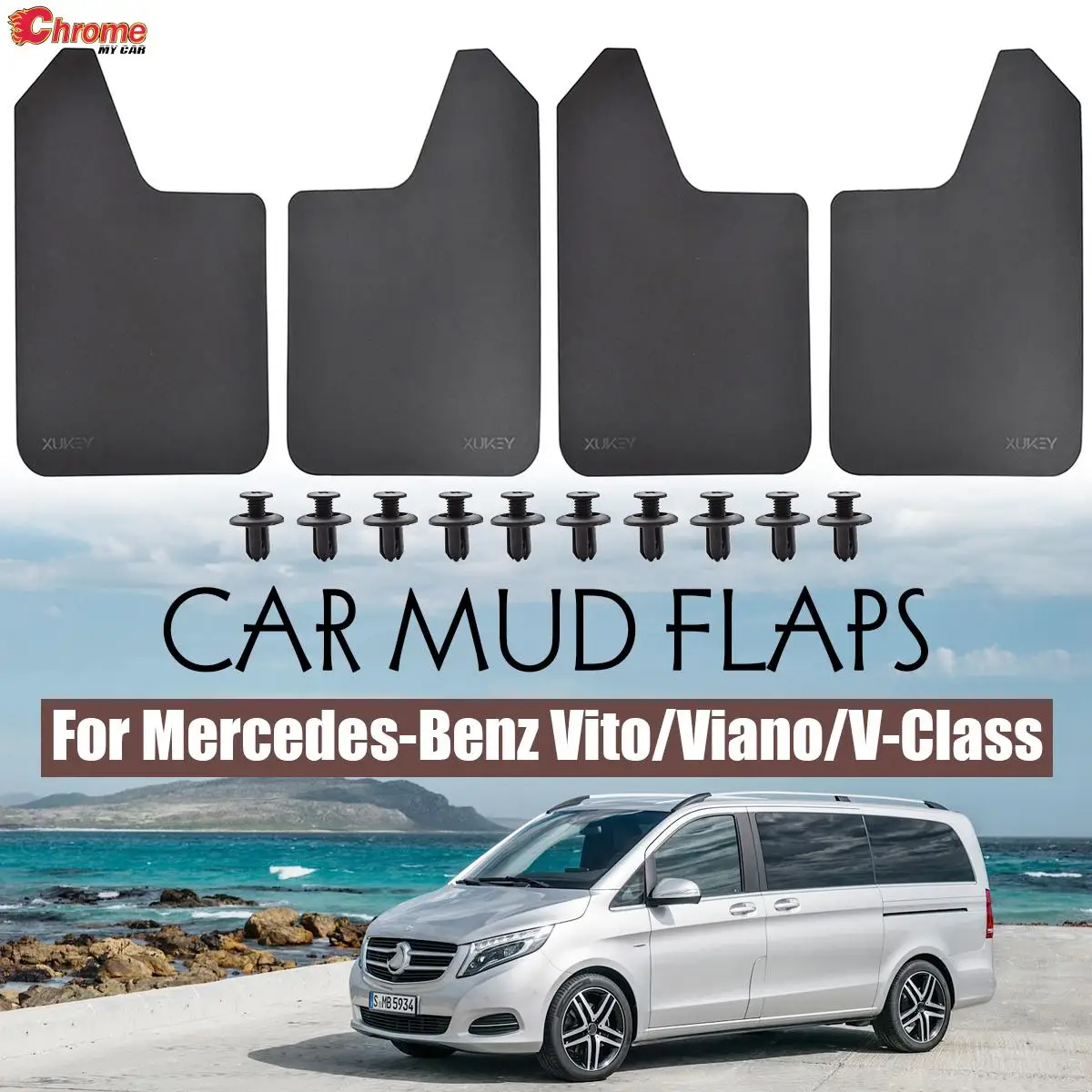 

4 шт. брызговики брызговики для Mercedes Benz Vito W638 W639 W447 Viano V-Class A45 AMG C43 C63 Metris EQV