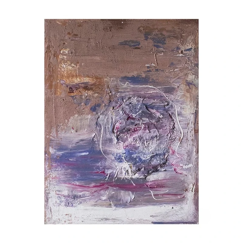 Medieval abstract high-level vertical texture oil painting