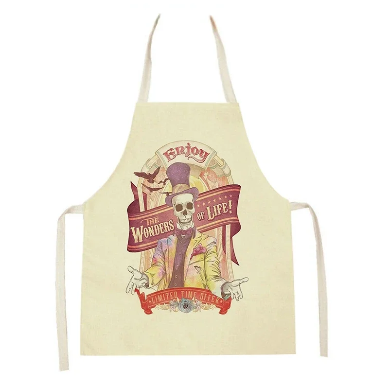 Picnic Party Antifouling Apron Adult Home Cooking Cleaning Tools Cartoon Printing Parent-Child Sleeveless Kitchen Apron