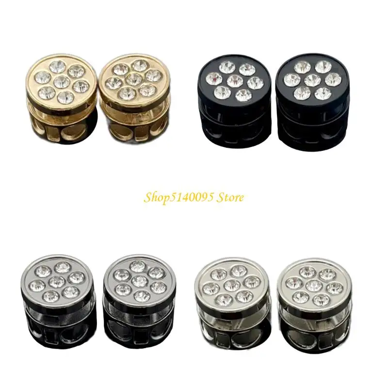 

DXAE 10Pieces Metal Double Hole Cord Adjusters Fashion Cord Stopper for Pants