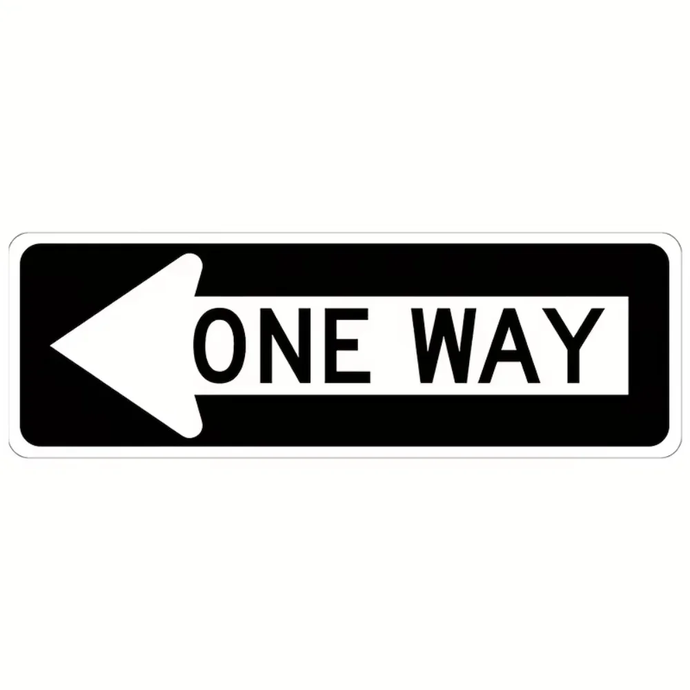 One-Way Metal Sign With Left Arrow, Easy To Install Weather Resistant Aluminum Wall Decor