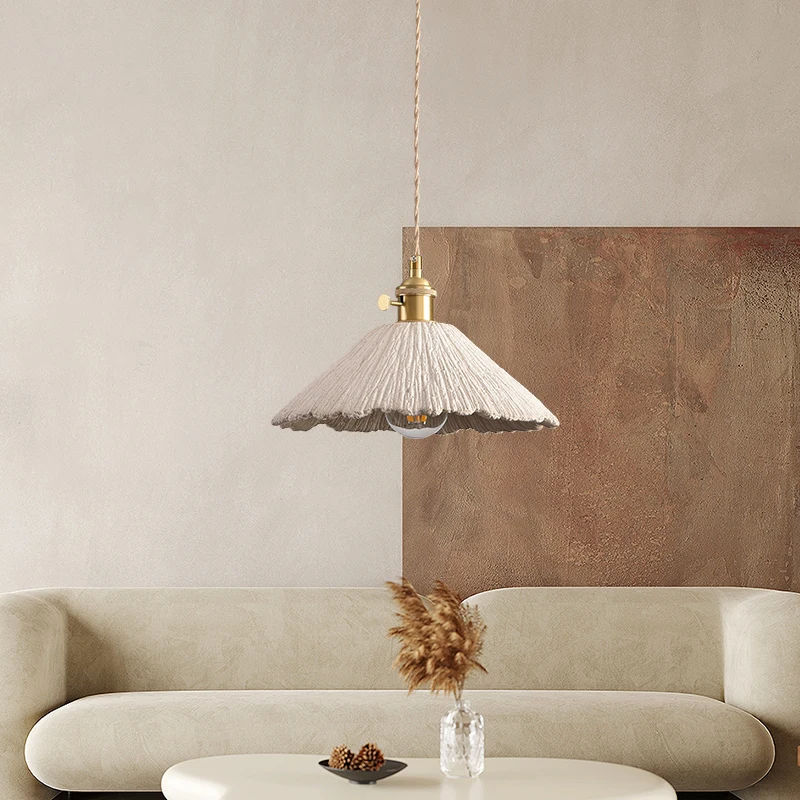 Japanese Wabi Sabi Micro Cement Chandelier French Cream Personality Modern Taiwan Net Celebrity