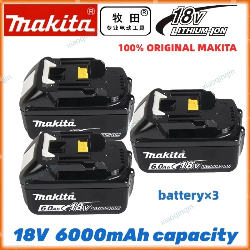 100% original Makita 18V 6Ah rechargeable battery compatible with Makita 18V BL1830B BL1850B BL1860B BL1890B battery replacement