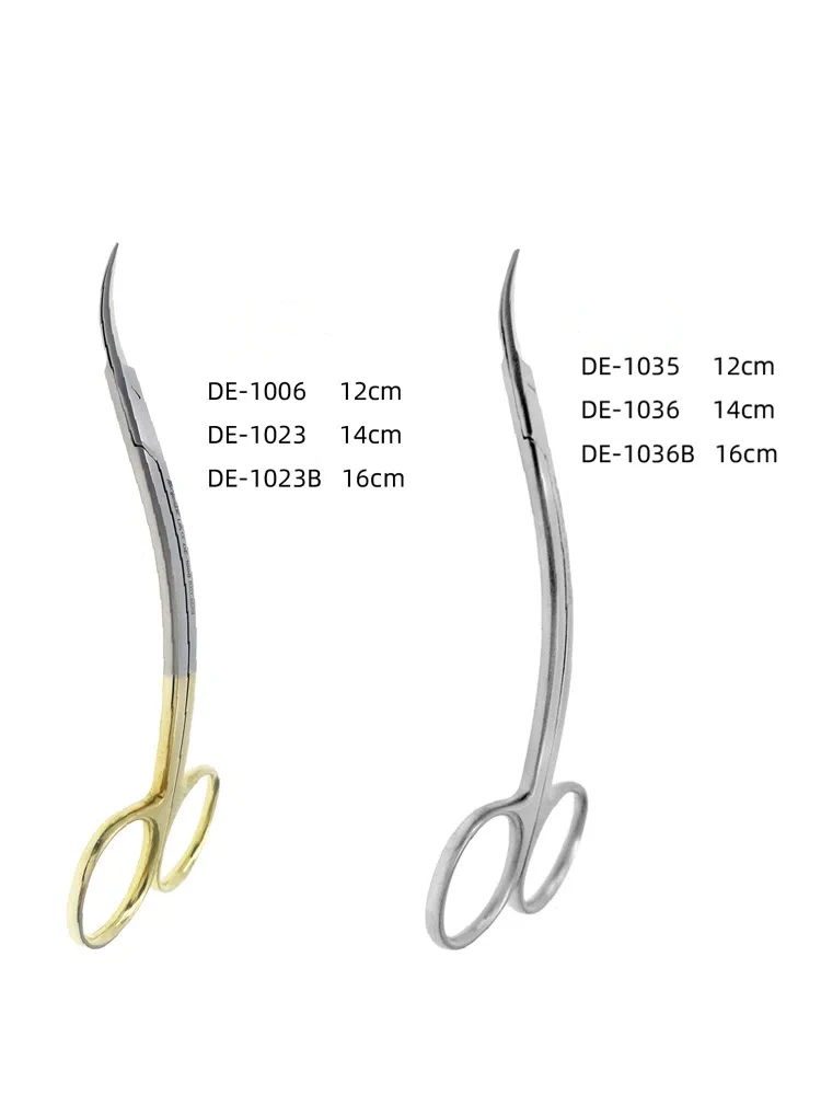 Double Bending Dental Surgical Scissors Stainless Steel Curved Tip Tissue Scissors Forceps Dental Implant Surgical Tool
