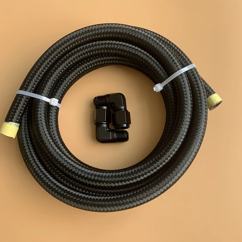 1M-8M AN4 AN6 AN8 AN10 Universal Car Fuel Hose Oil Gas Line NYLON Braided Stainless Steel Radiator Brake