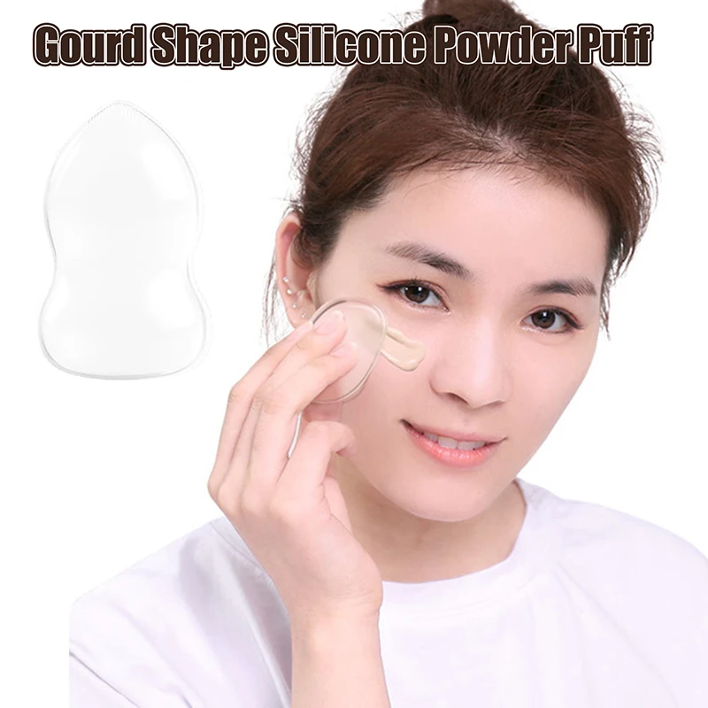 Esponja de esponja de Gel de silicona suave para base cosmética facial BB Cream sin polvo para comer polvo herramientas de maquillaje de soplo cosmético