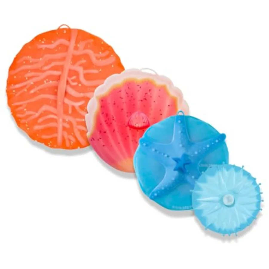 

Силиконовые крышки Coasl для хранения продуктов - набор из 4 крышек (9, 8 и 6 дюймов) - создают герметичное уплотнение на любой гладкой поверхности.