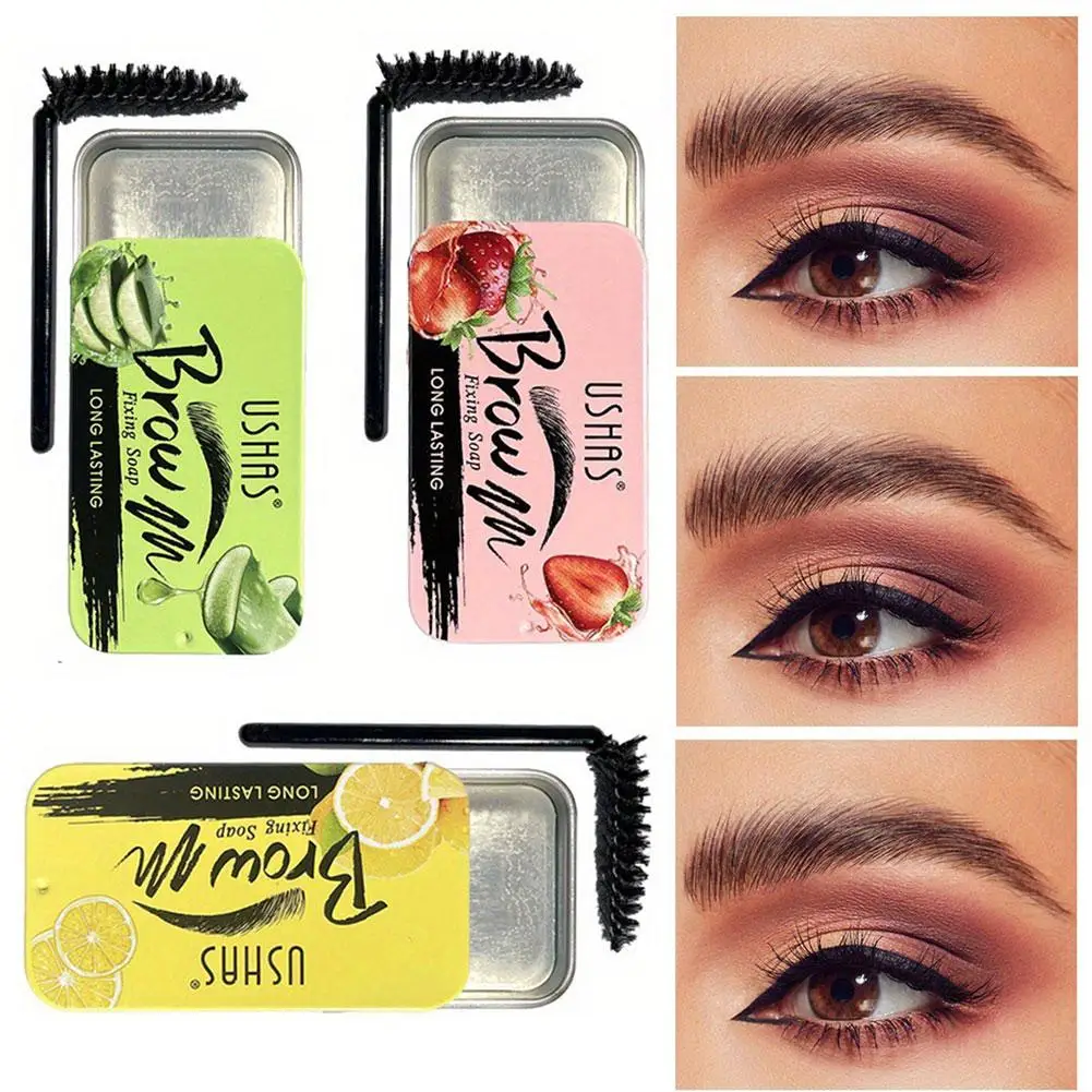 Fruity Eyebrow Soap Pigmented Brow Gel With Brush 3D Cream Eyebrow Wear Brow Waterproof Lifting Soap Styling Long W3T5