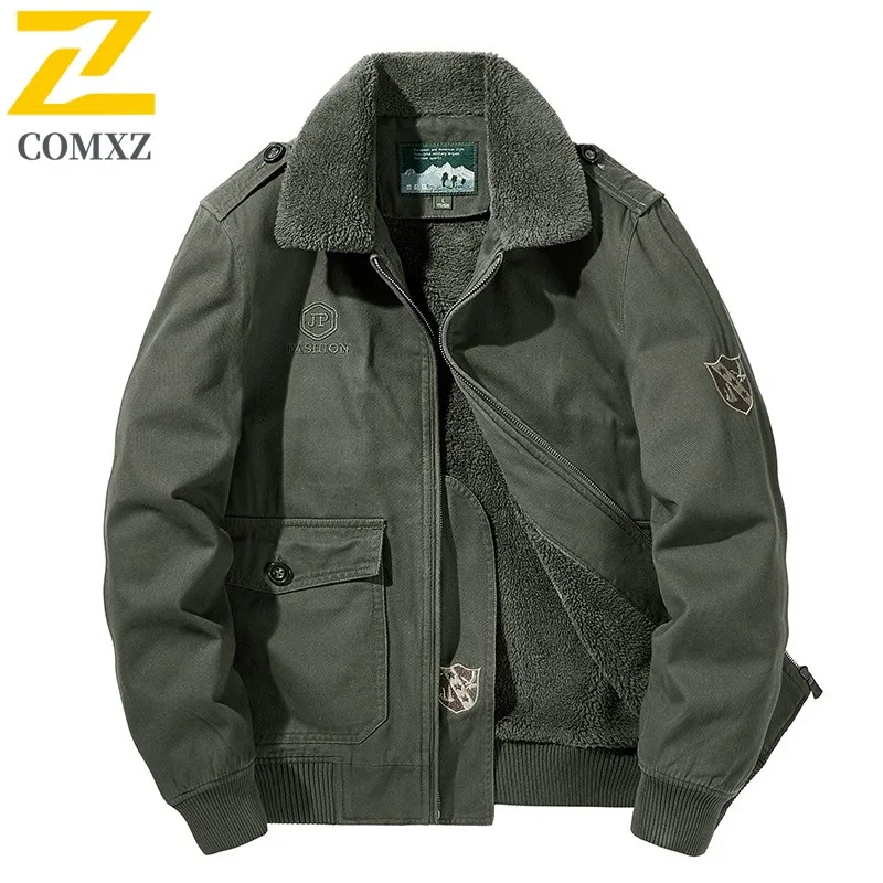 COMXZ hommes pain veste à la mode chaud résistant au froid en plein air voyage aventure rembourré veste 2025 randonnée minimaliste Parker manteau