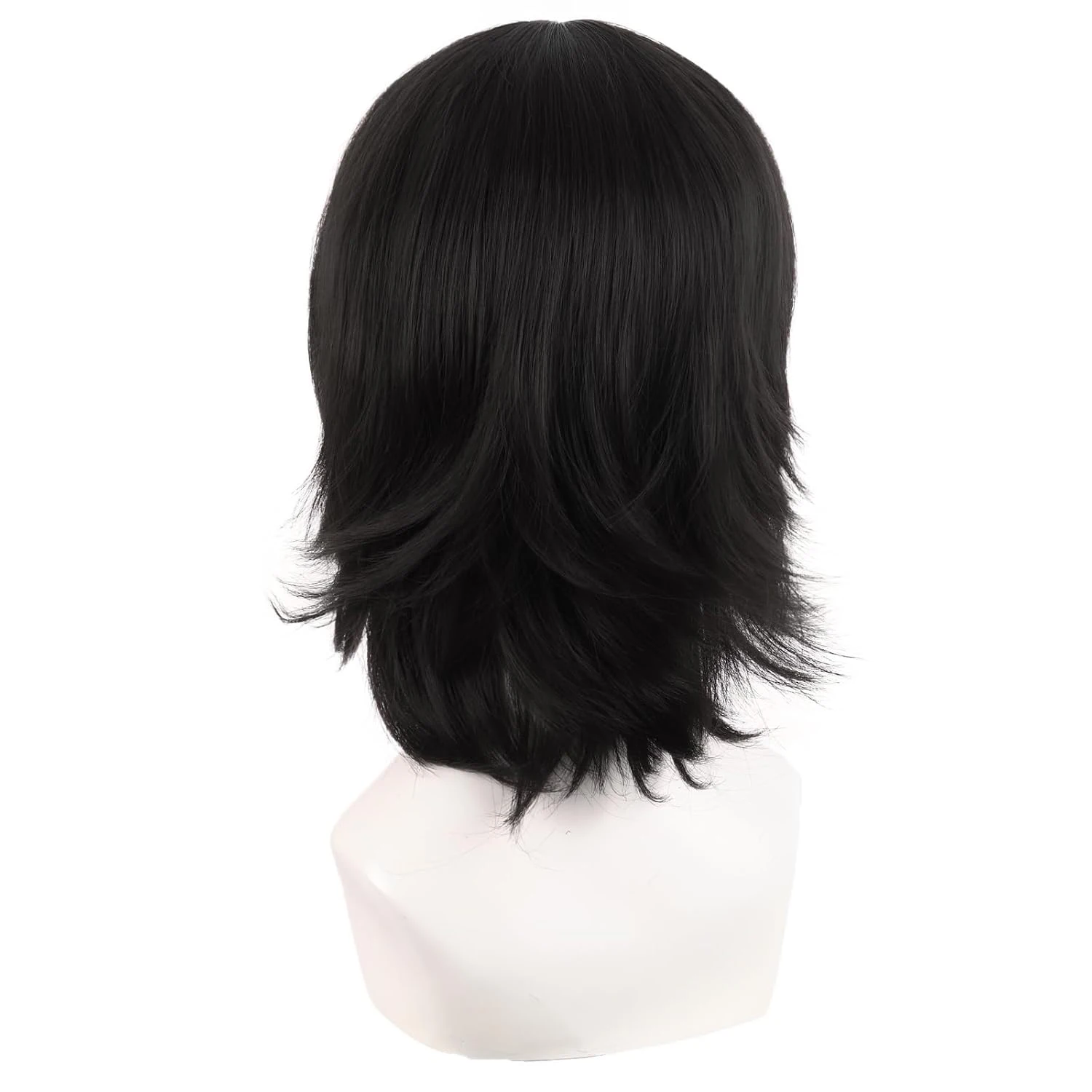 10 Inch Short Cosplay Wolf Tail Synthetic Side Bangs Party Wig image 4