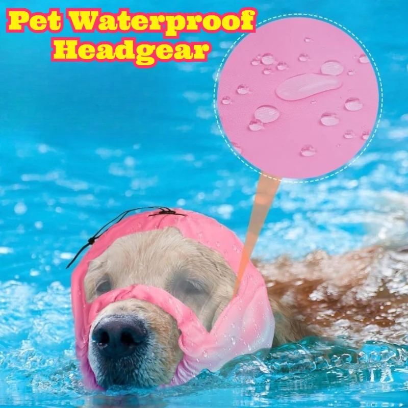 

Dog Waterproof Head Hood Ear Protection Cap Bath Shower Swimming Water Proof Cover Prevent Water Into Ears Soft Comfortable Pet