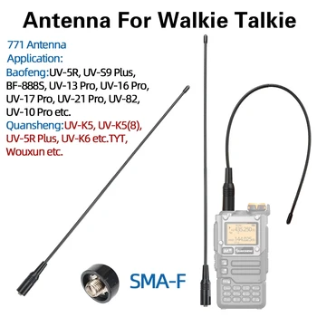 ABBREE AR 771 SMA antenne femelle double bande 144/430MHz pour Baofeng UV 5R S9PLUS UV 13 21Pro Quansheng UV K5 talkie-walkie NA771
