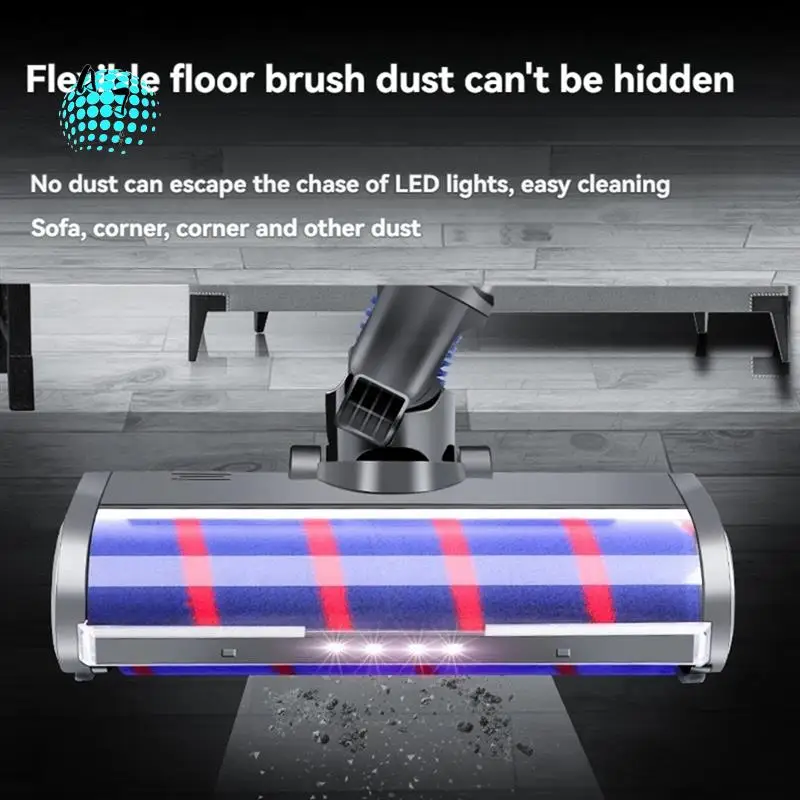 

A07F-For Dyson V15 V11 V10 V8 V7 Vacuums Attachment Soft Roller Brush Replacement With Dust Light For Hardwood Cleaner