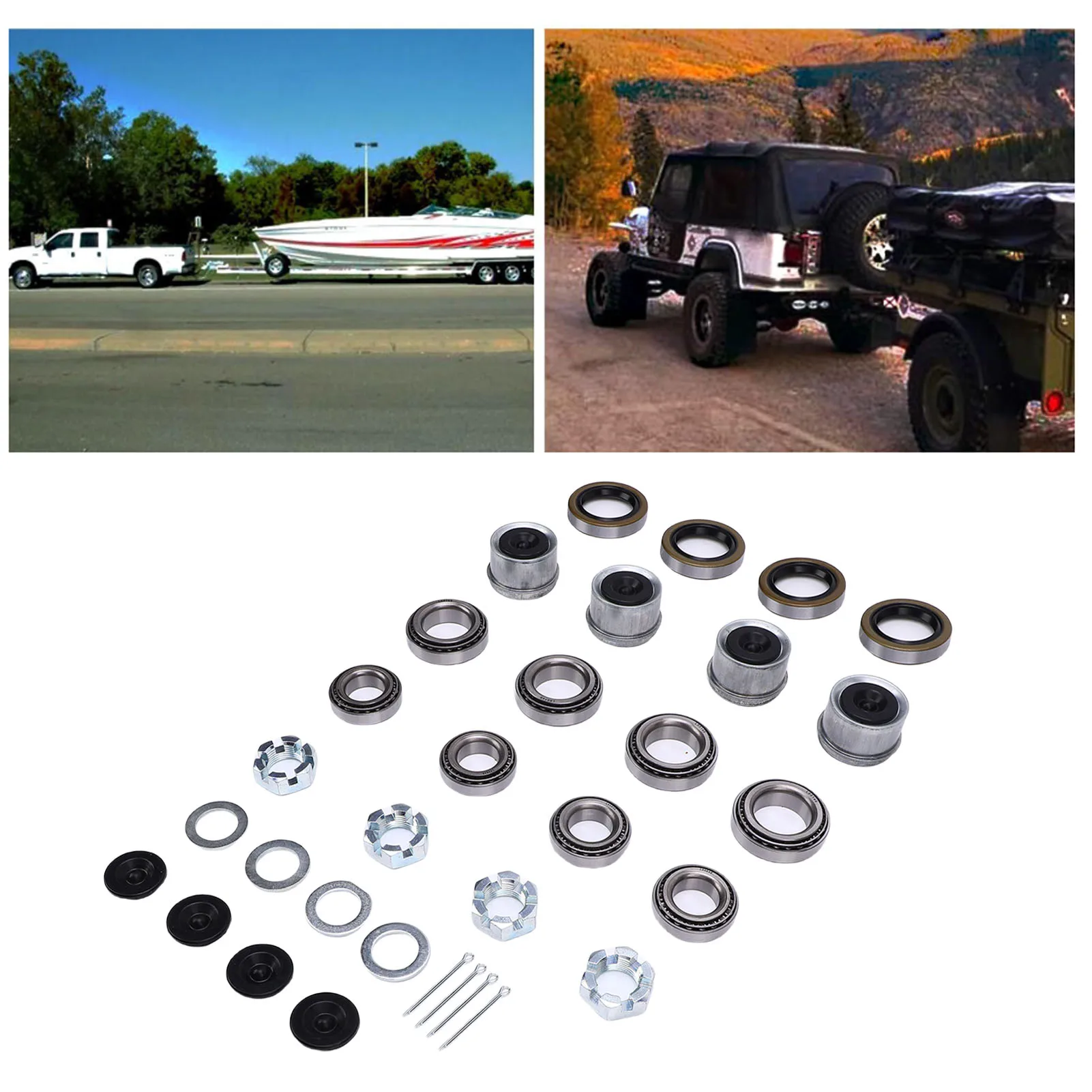 

Двойная смазка для губ, 4 комплекта герметичных сверхмощных малошумных подшипников оси прицепа для лодок 171255TB 10-19 для шпинделя 84