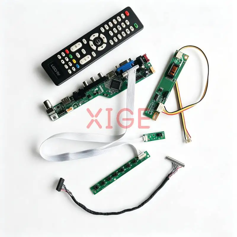 

For N154I2 N154I5 N154I1 N154I3 LCD Monitor Drive Controller Board Kit DIY 30 Pins LVDS 1-CCFL USB+AV+VGA+HDMI 1280*800 1280x800