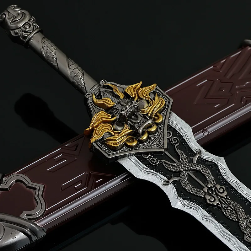 28 سنتيمتر القديمة الشهيرة البرونزية السيف Longquan السيف أنيمي لعبة الطرفية كامل المعادن الباردة سلاح Greatsword نموذج مجموعات اللعب