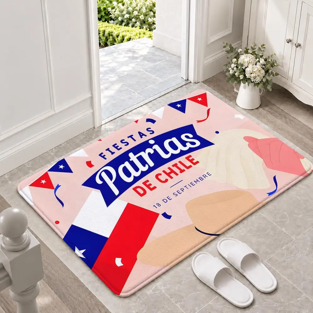 art Fiestas Patrias Floor Mat Doormat Non-Slip Floor Mat Rug for Bathroom Kitchen Entryway Indoor Outdoor Home Decor