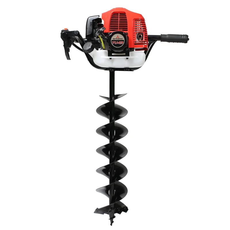 Portable TU43 2-Stroke Digger Earth Drill Machine Farm Machine with Auger Tool for Drilling in Earth