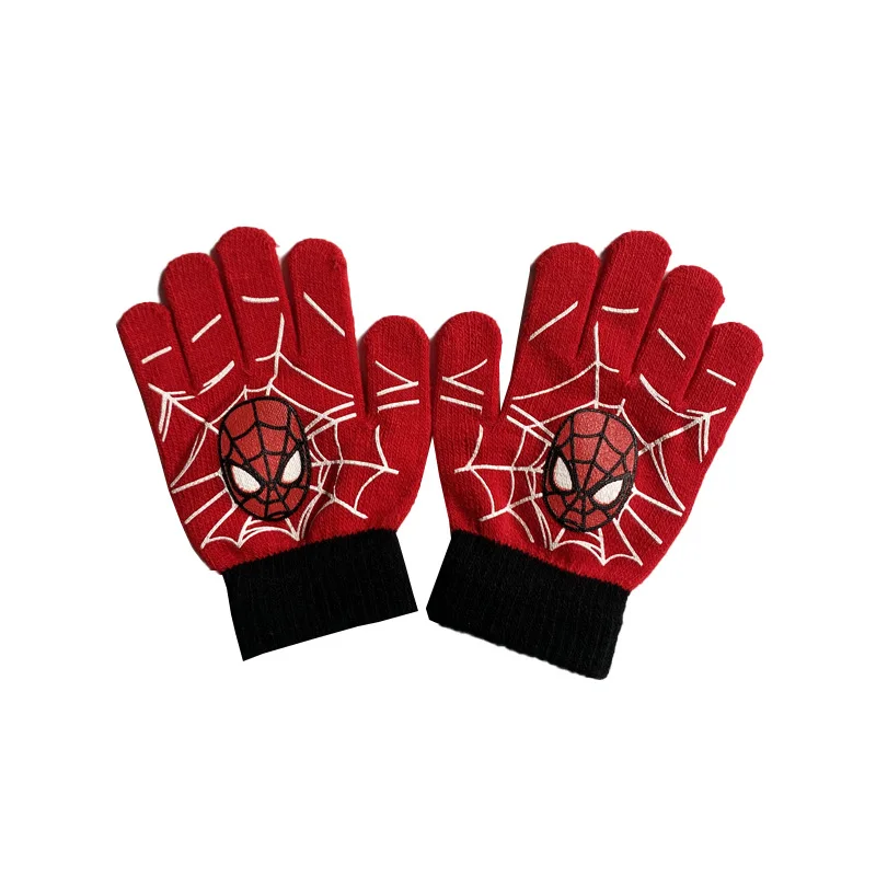 Spiderman Kids Warm Gloves Cartoon Printing Gloves Fashion Boys Girls Winter Mittens Christmas Gifts 5-10Y
