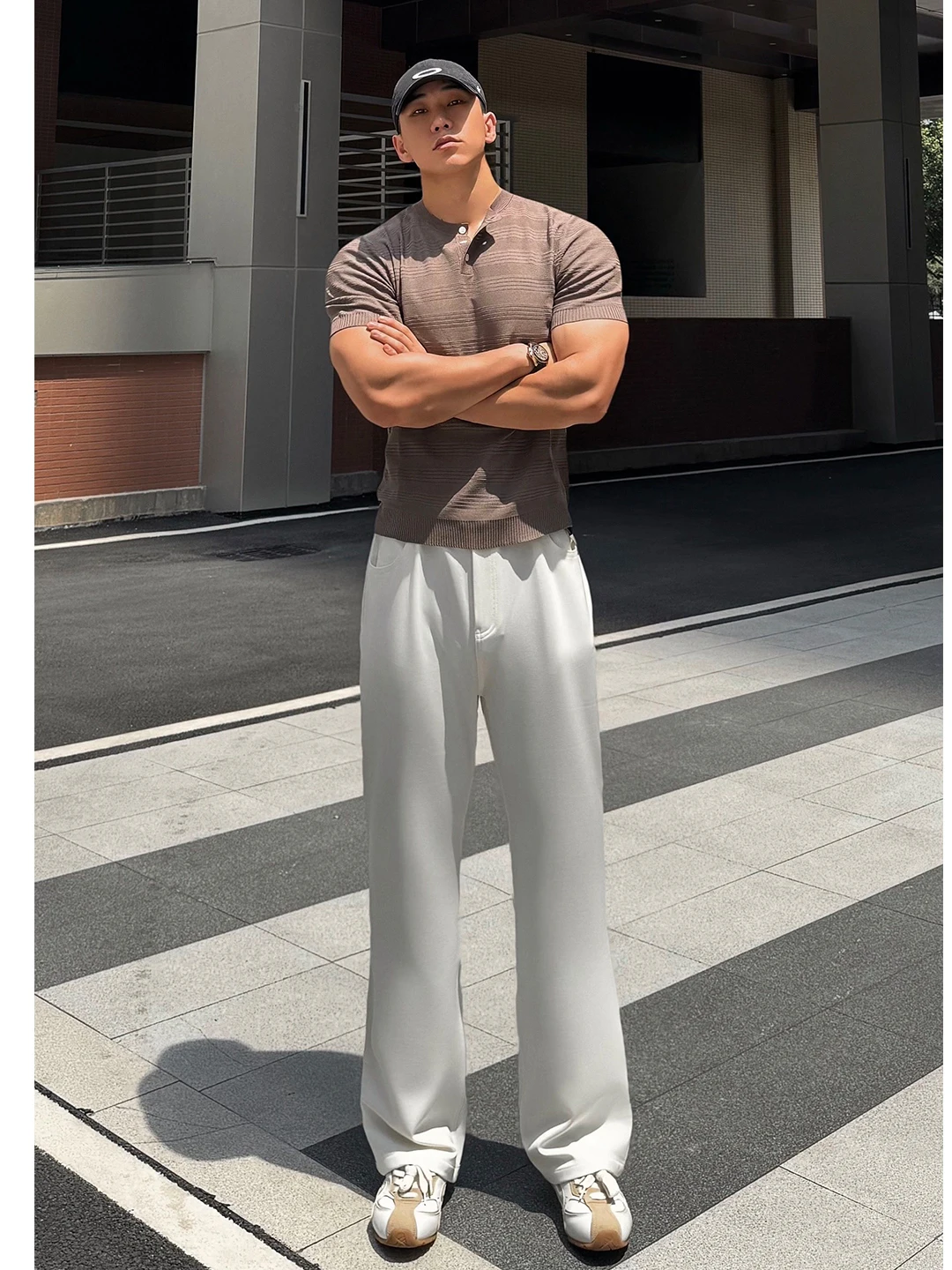 

Белые мужские летние тонкие брюки из ледяного шелка с эффектом прохлады, свободного кроя, прямые, спортивные, для отдыха