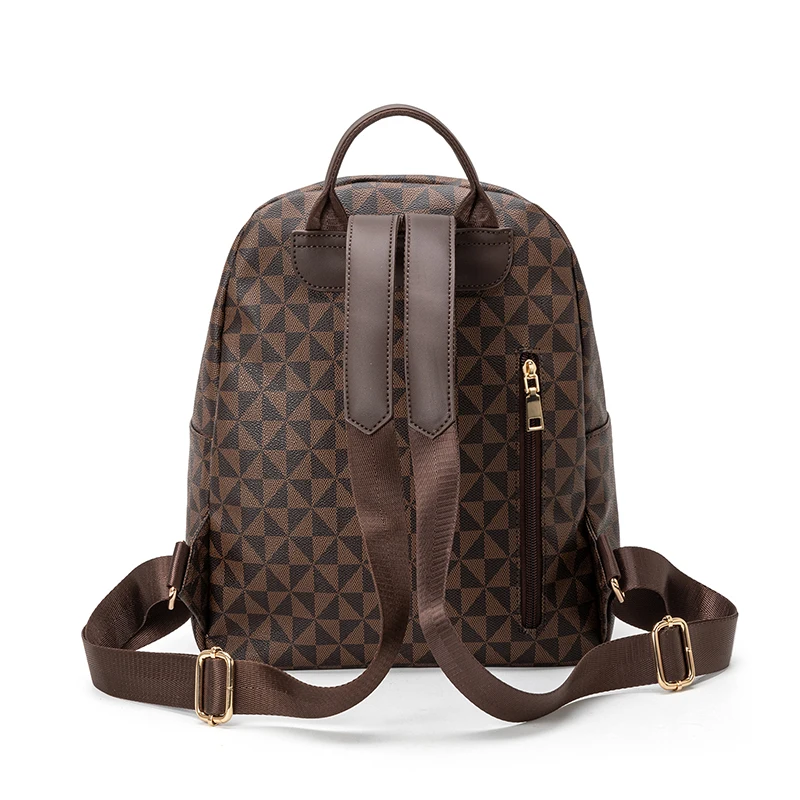 2025, modischer brauner Rucksack für Reisen, Damenrucksack