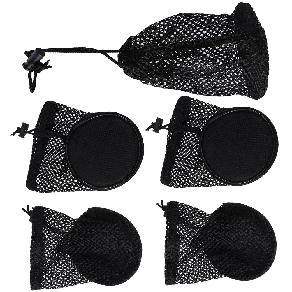 5Pcs Golf Ball Mesh Bag Drawstring Storage Pouch Lightweight Nylon Large Capacity Golf Ball Organizer Portable for Tennis