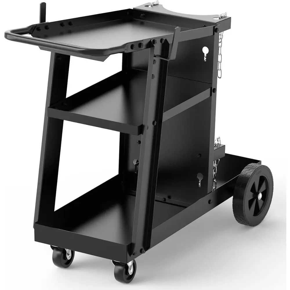 

Large Storage 360° Swivel Welding Cart with TIG MIG Welder and Plasma Cutter