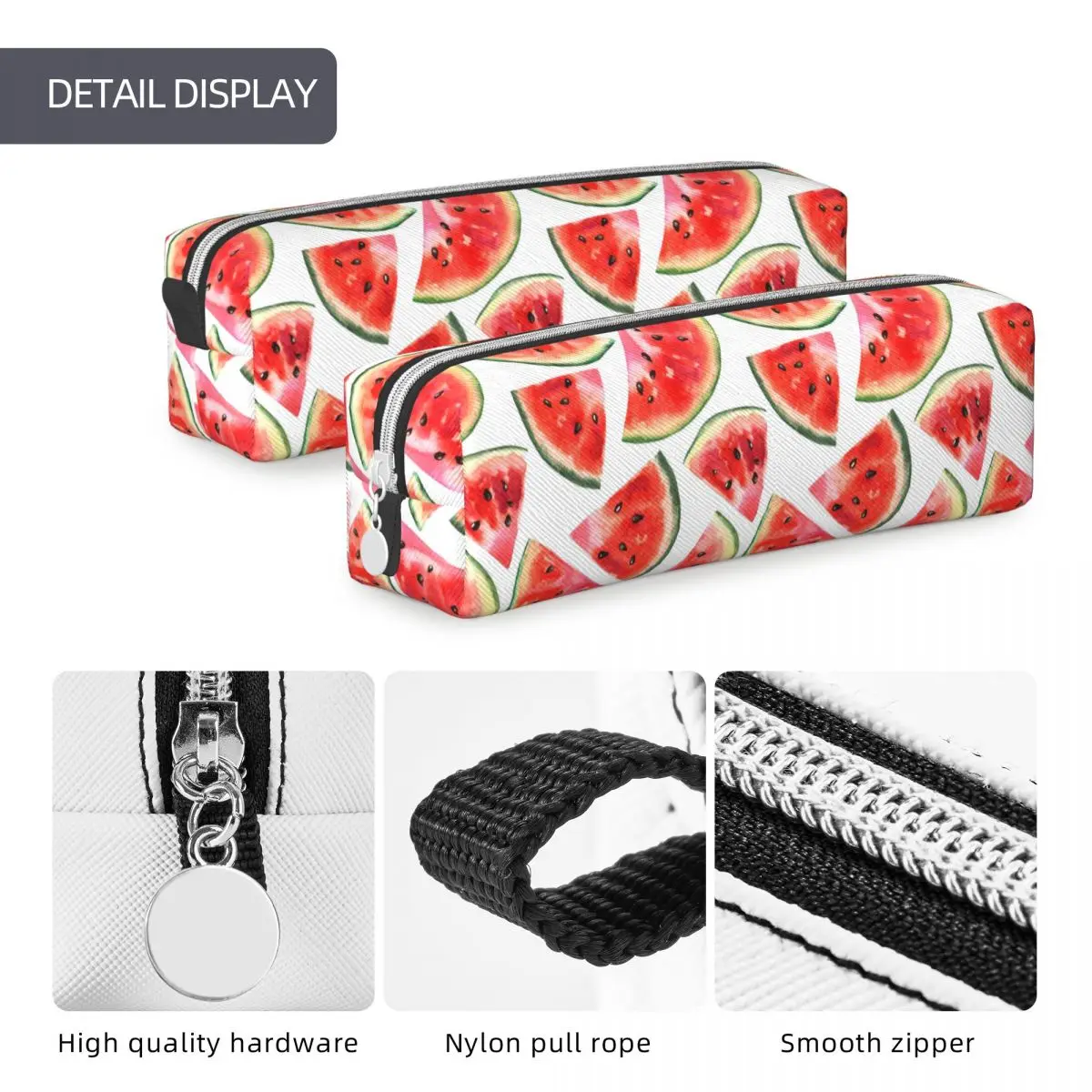 New Watermelon Fruit Cartoon Tropical Style Pencil Case Pencilcases Pen for Girls Boys Big Capacity Bag School Supplies Gift