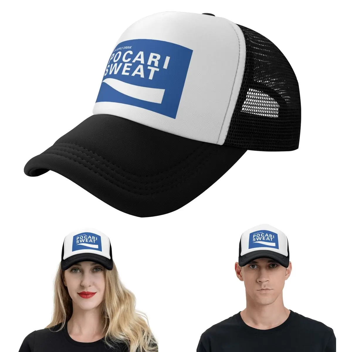 Just Some Pocari Sweat Merch Cap Fashion Mesh Baseball Caps Adjustable Hat Hip Hop Summer Unisex Baseball Hats