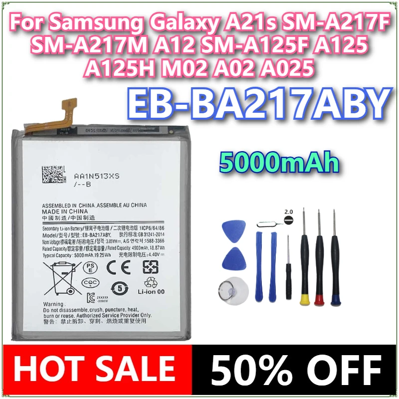 

Brand New EB-BA217ABY 5000mAh Phone Battery For Samsung Galaxy A21s SM-A217F SM-A217M A12 SM-A125F A125 A125H M02 A02 A025+tools