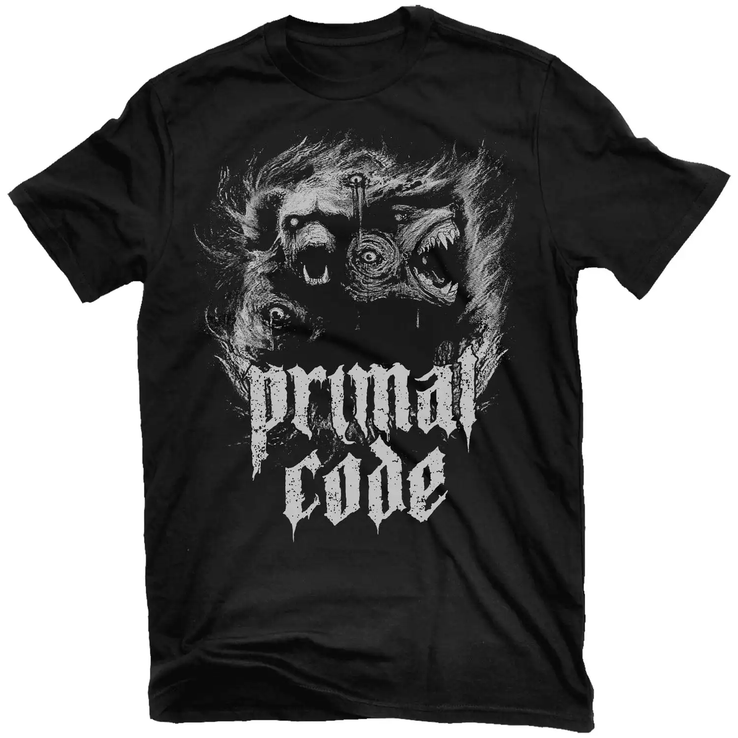 Primal Code Opaque Fixation Rock Band Graphic Tee 100% Cotton Round Neck Casual Unisex T-shirt Summer Top