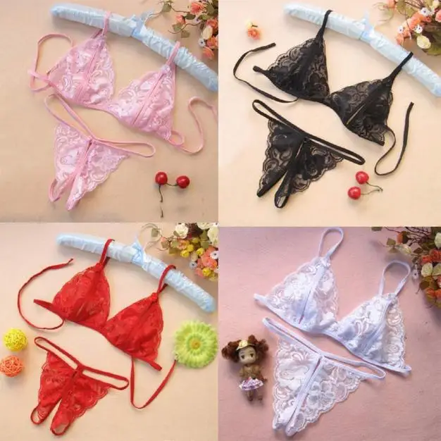 Women\'s Sexy Lingerie Lingerie Transparent Open File Lace Sexy Underwear Breast Cutout Lingerie Open Crotch Lingerie for Women