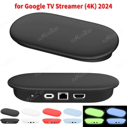 Silicone Protective Case for Google TV Streamer 4K 2024 Washable Dustproof Host Protection Cover Luminous Version