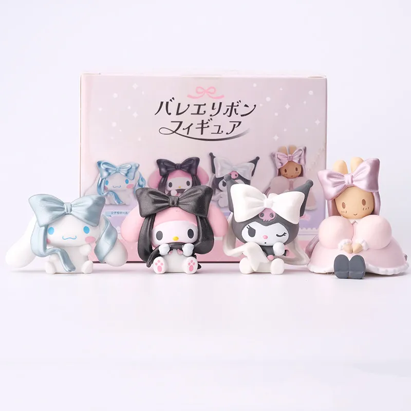 

Подлинная Sanrio Cinnamoroll My Melody Kuromi Marroncream Kawaii Bow Ballet Series слепая коробка подарок на день рождения модные игрушки для девочек