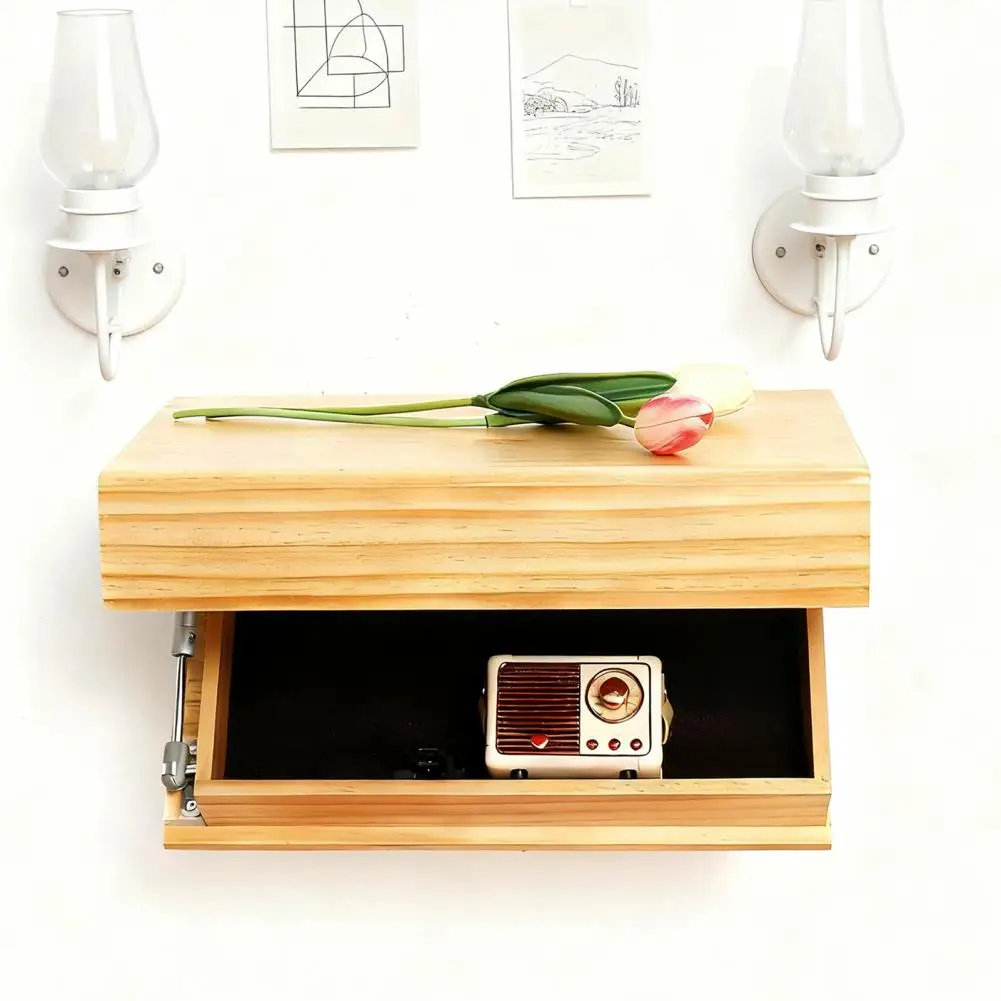 Floating Shelf with Secret Compartment Modern Wooden Floating Shelf with Hidden Compartment Decorative Wall Mount for Room