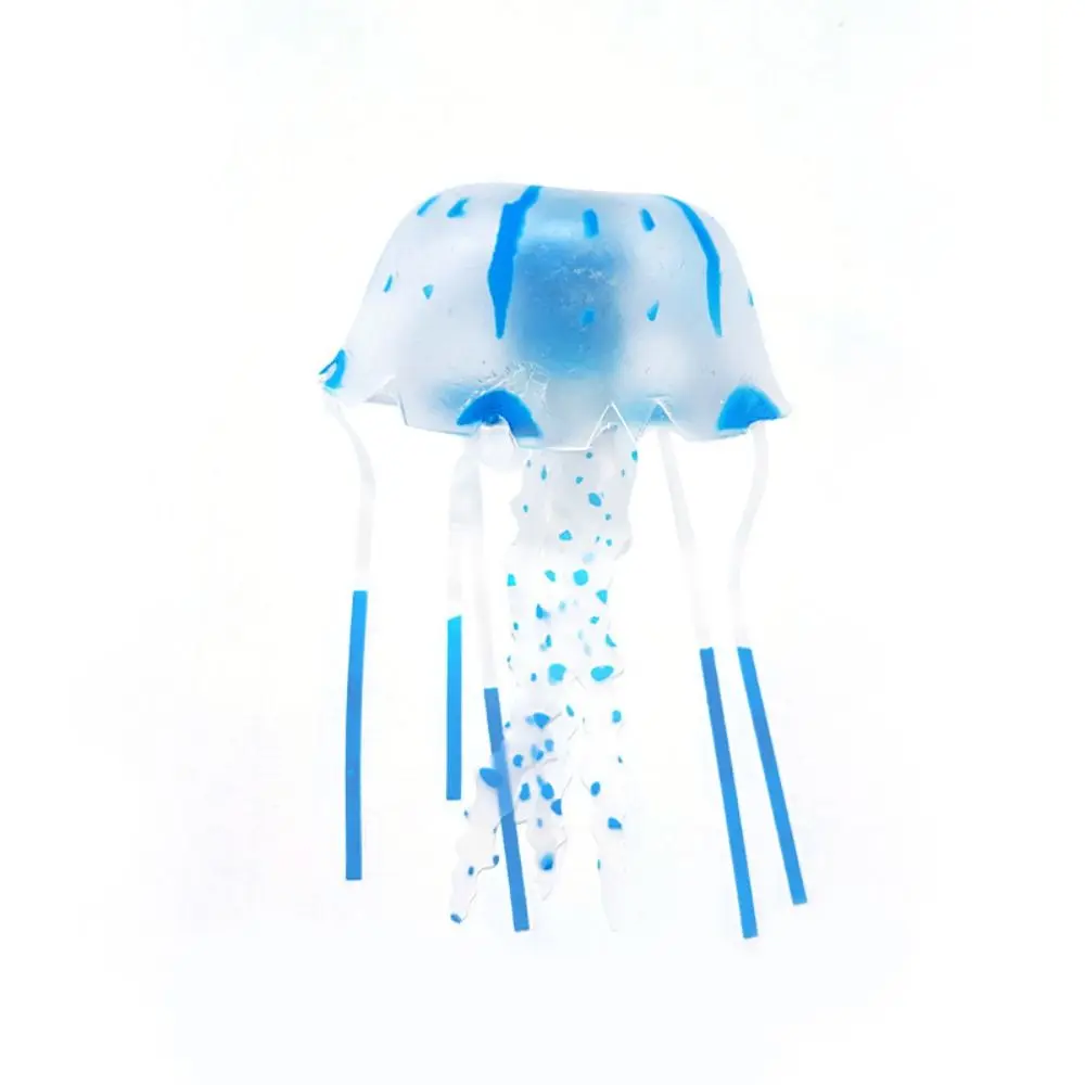 Silicone Simulated Jellyfish Glowing Aquatic Landscape Aquarium Jellyfish Decoration Fluorescent Fish Tank Ornament